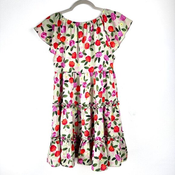 Floral Pullover Easy Breezy Mini Dress Bell Sleeve TCEC, Size S - Picture 2 of 16